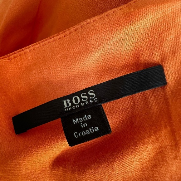 Hugo Boss Bright Orange Midi Dress - Picture 7 of 9